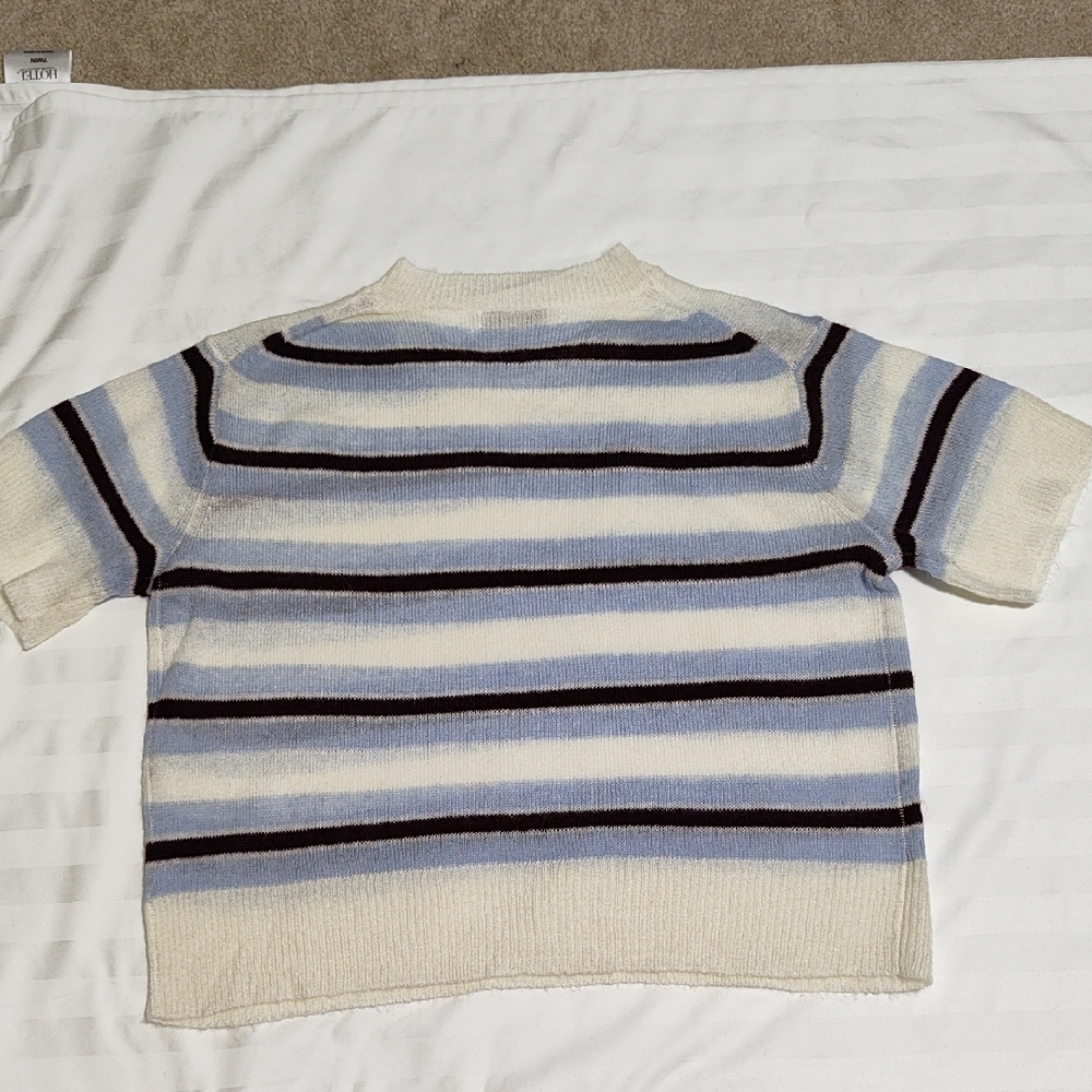 J. Crew Blue and Cream Striped Sweater - Picture 8 of 9